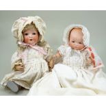 A.M 341 and Heubach Koppelsdorf 320 bisque head baby dolls, 1920s,