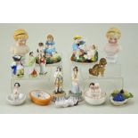 Collection of various Dolls House bisque/china figures, 19th century,