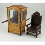 Dolls Sedan Chair, 19th century,
