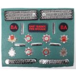 Original Sussex Fire brigade badges