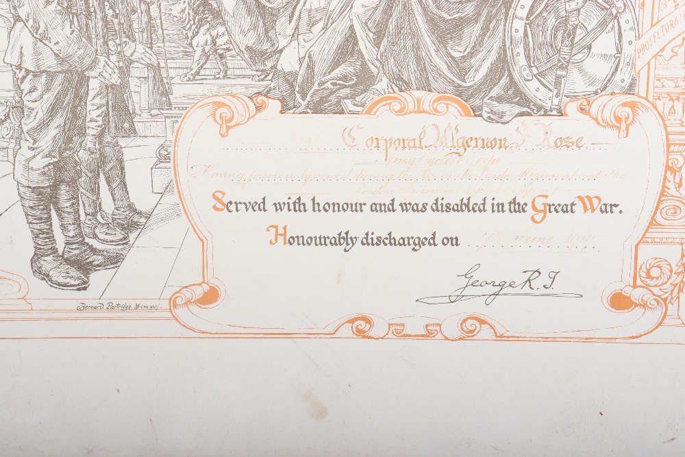 WW1 Honourably Discharge Certificate London Cyclists - Image 2 of 3