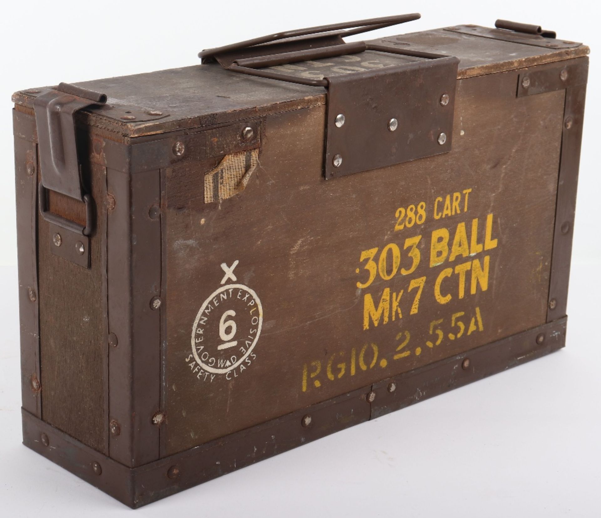 WW2 US 30 Cal Metal Ammunition Box - Bild 3 aus 16