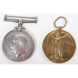 WW1 British War and Victory Medal Pair