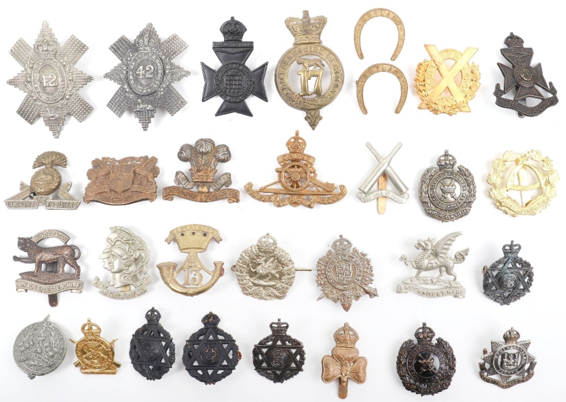 30x British Regimental Badges