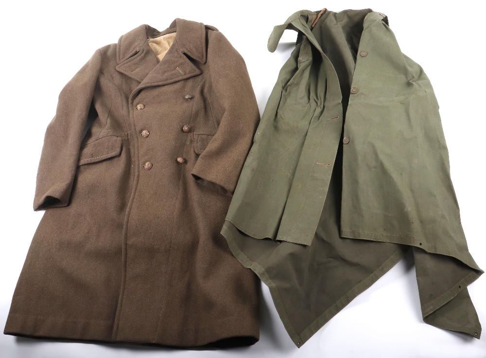 WW2 British Suffolk Regiment Greatcoat and Jungle Poncho