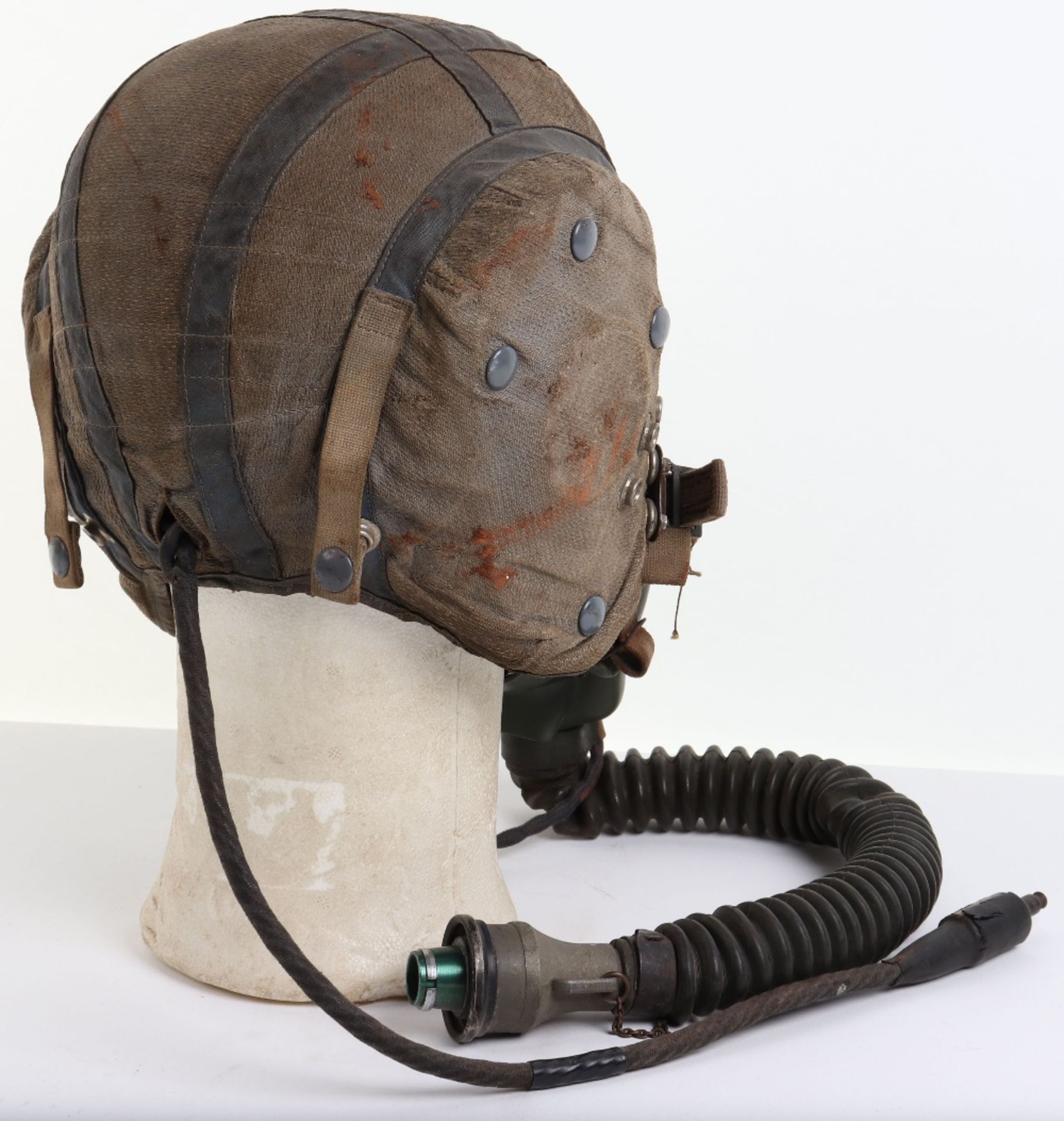 Post-WW2 Royal Air Force G-Type Flying Helmet and Oxygen Mask Set - Bild 7 aus 11