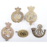 5x British Pre-Territorial Glengarry Badges