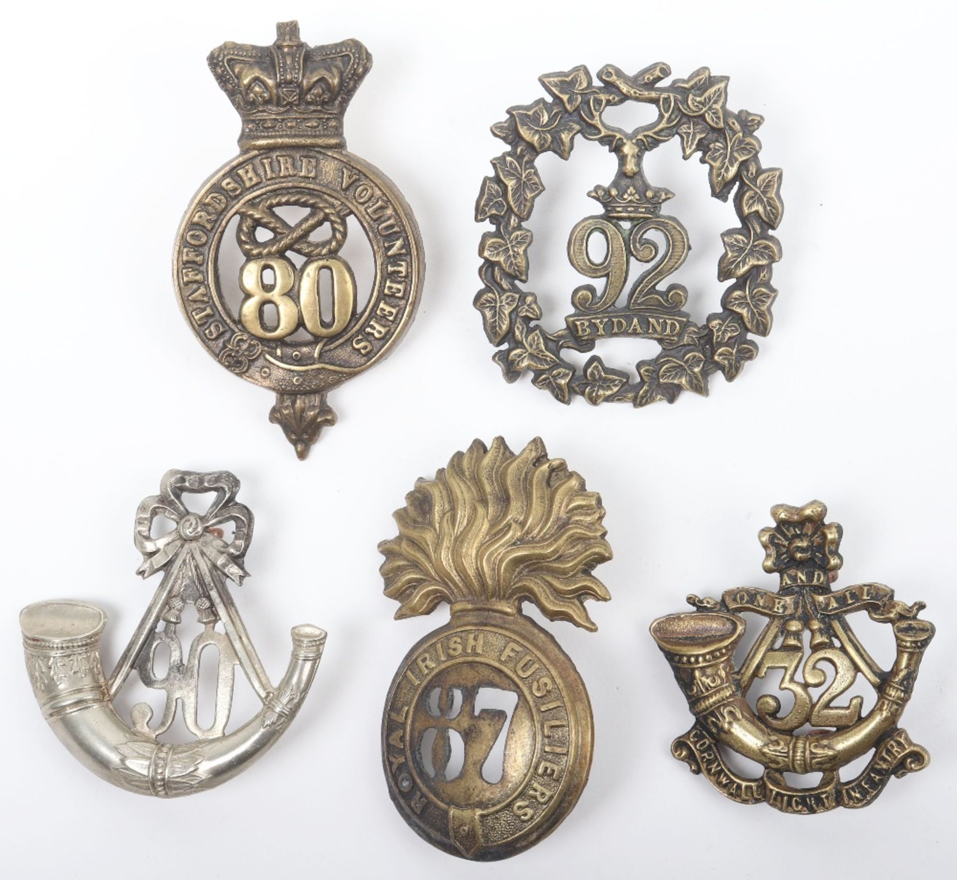 5x British Pre-Territorial Glengarry Badges