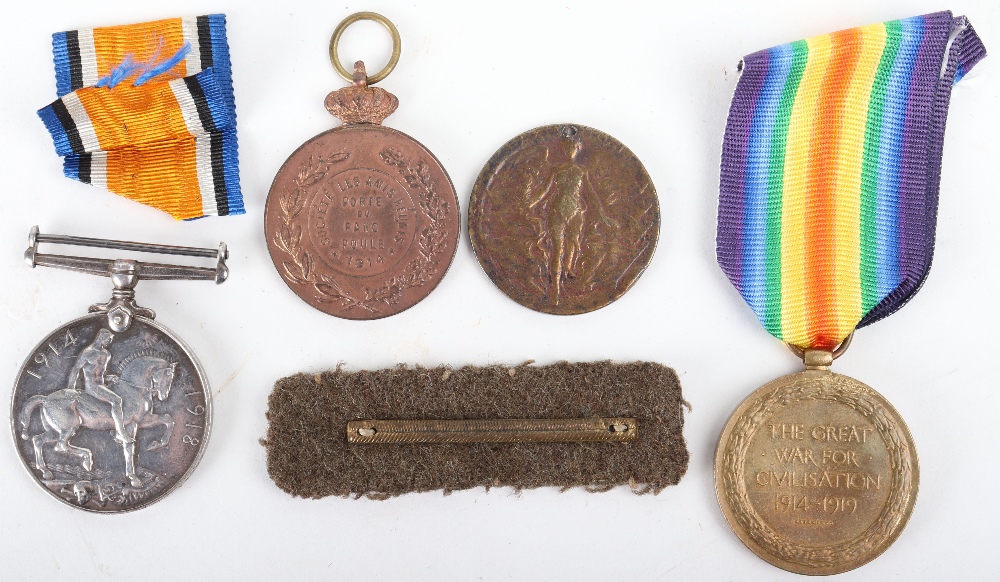 WW1 British Medal Pair Cheshire Regiment