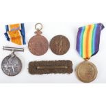 WW1 British Medal Pair Cheshire Regiment
