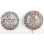 2x WW1 British Silver War Badges