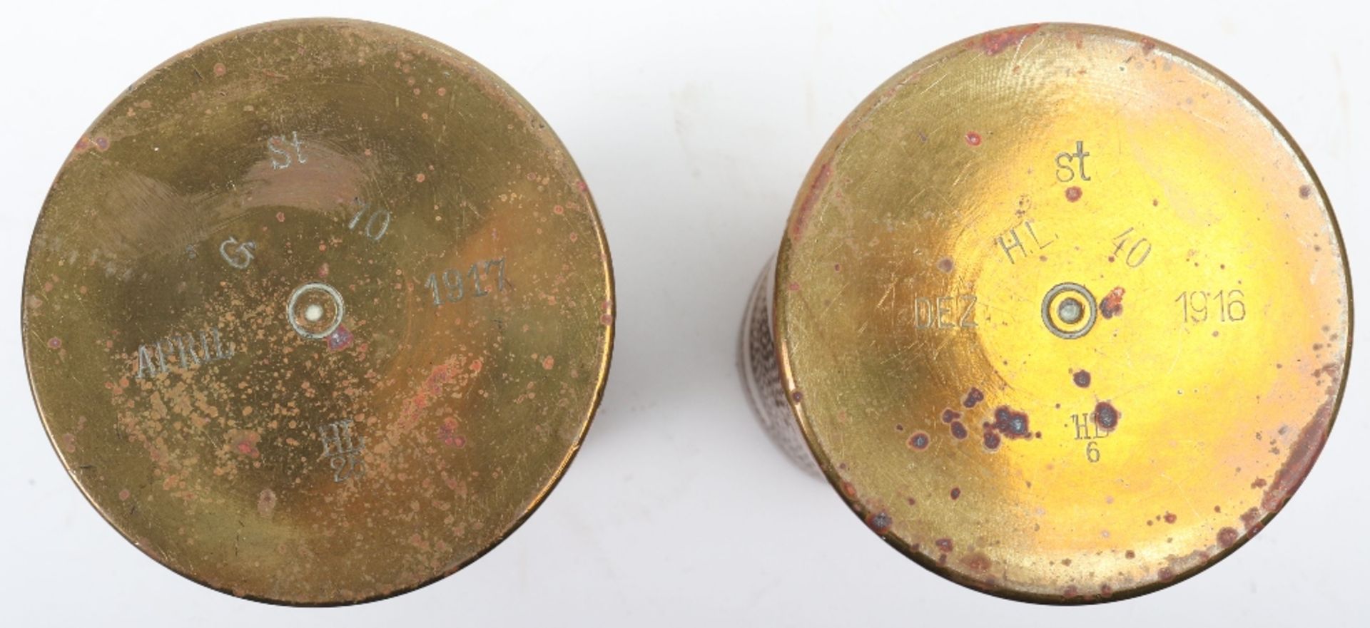 WW1 Pair of Trench Art Shells - Bild 8 aus 10