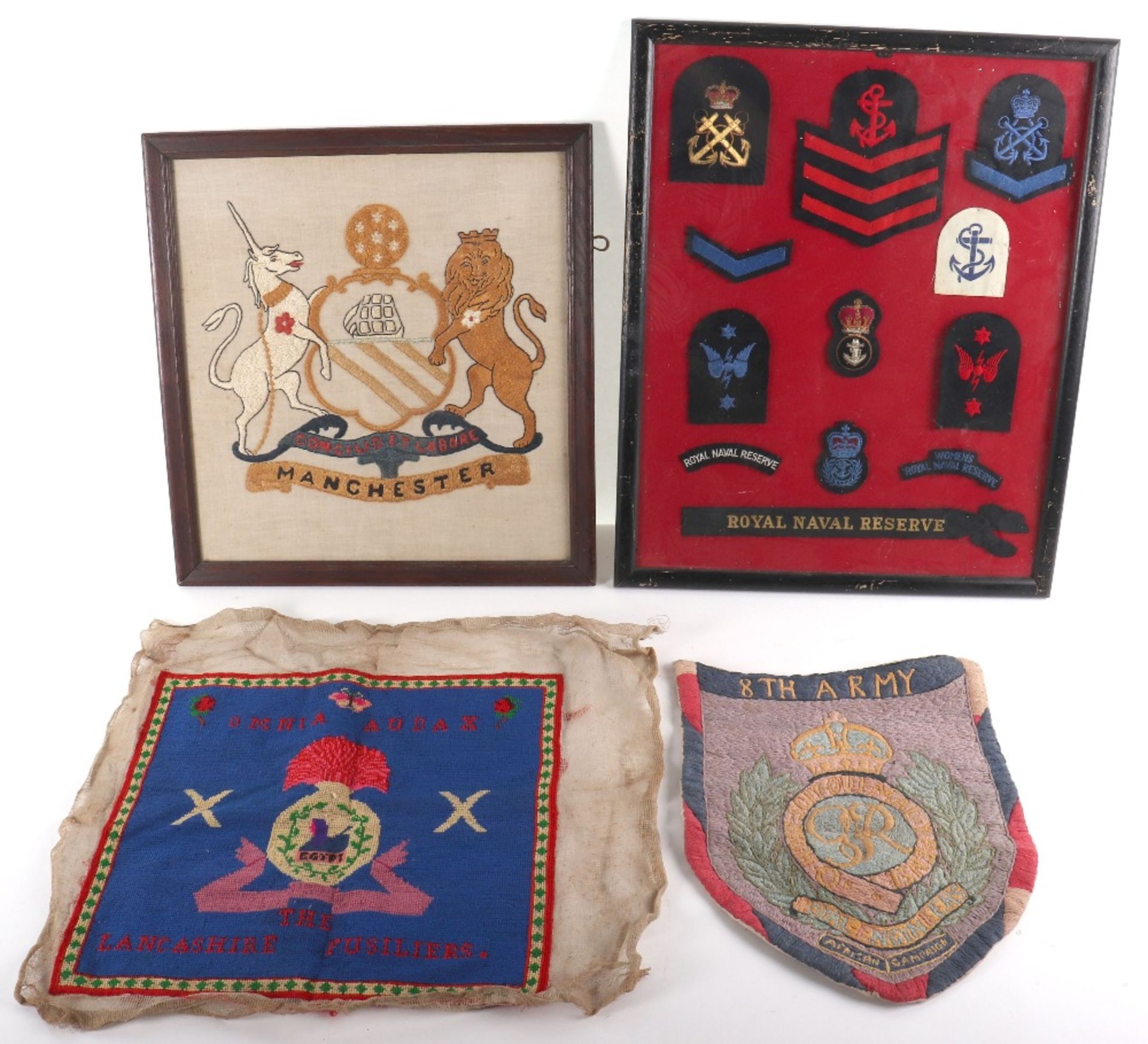 Framed Royal Navy Badges