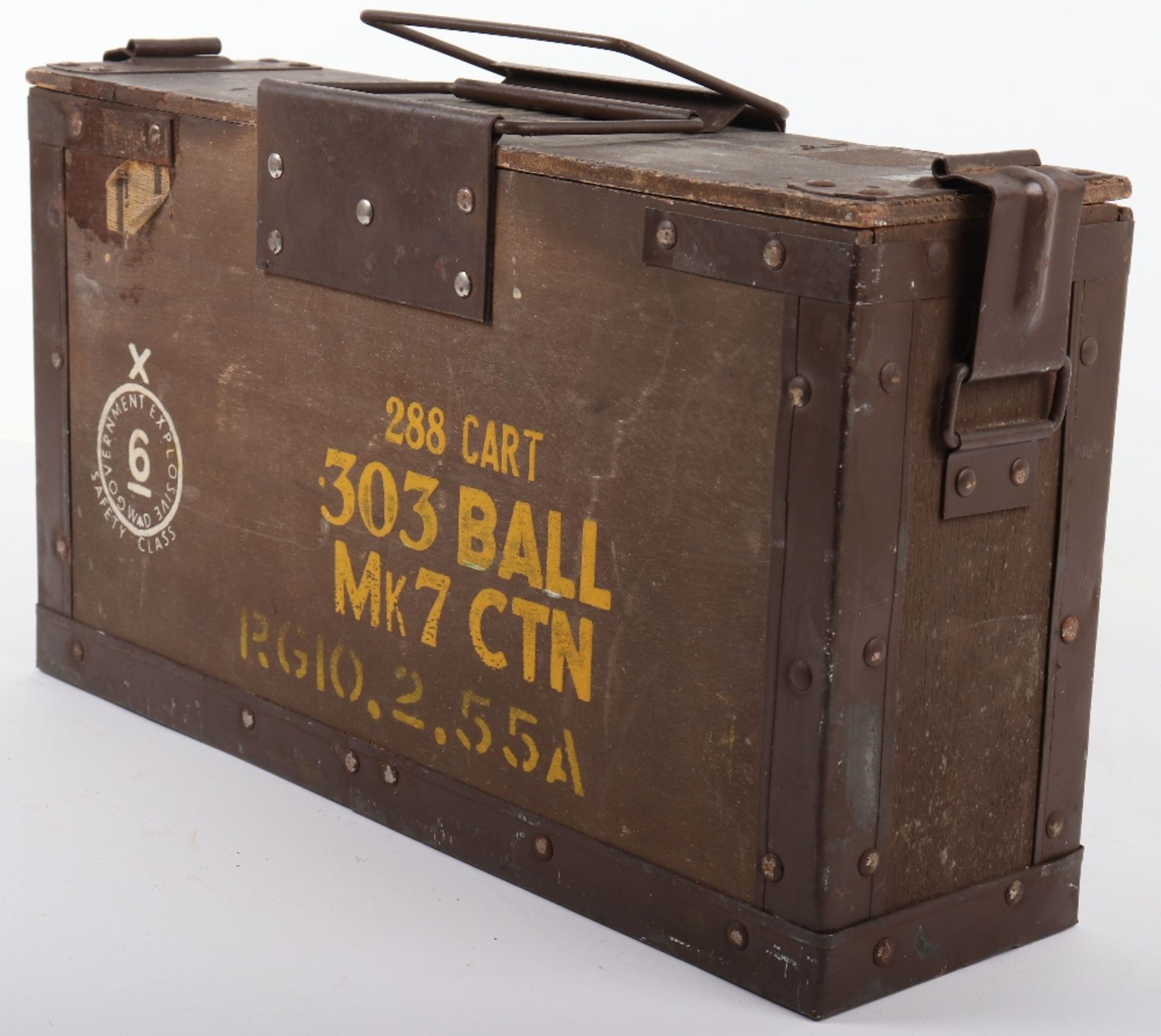 WW2 US 30 Cal Metal Ammunition Box - Bild 2 aus 16