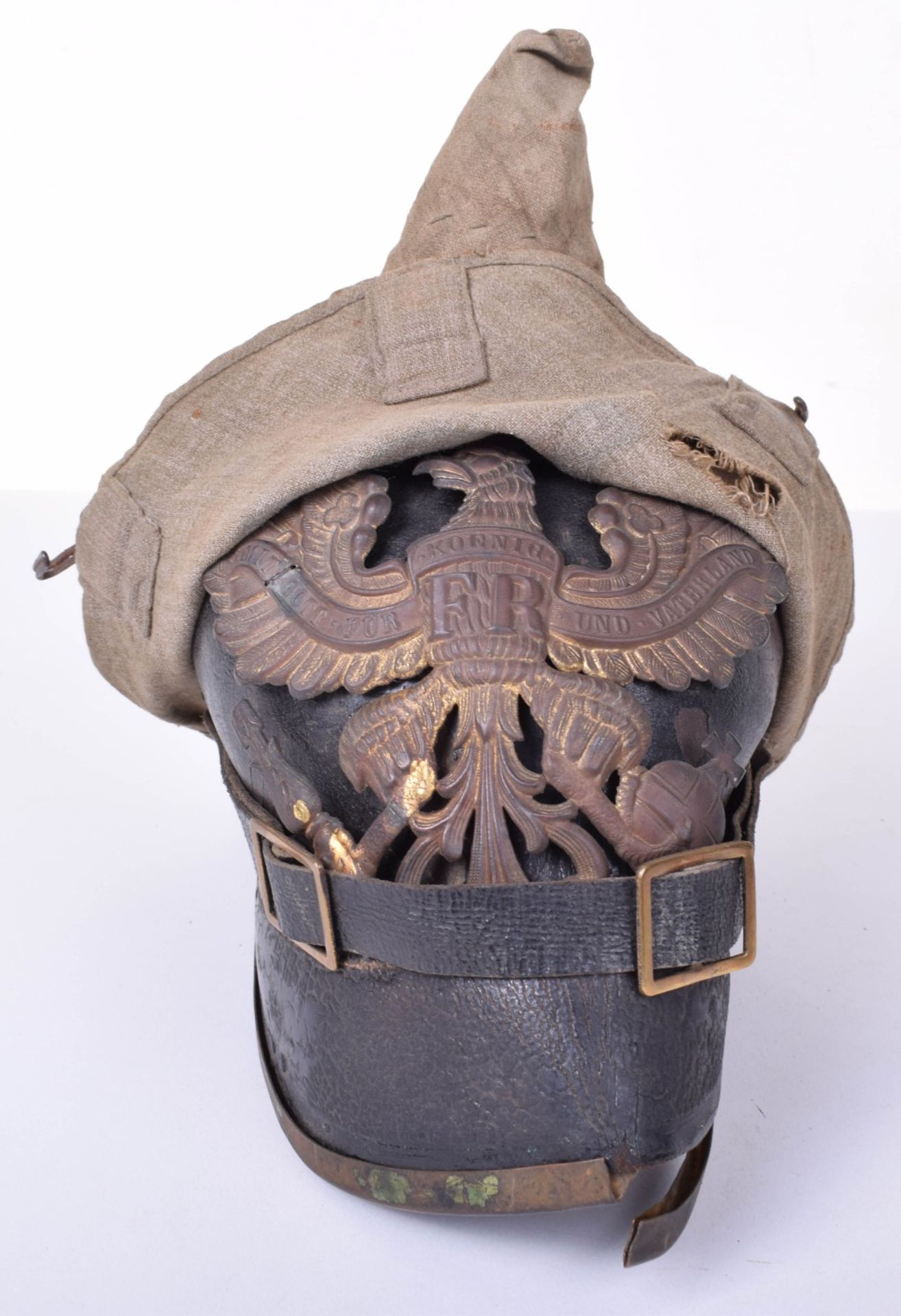 WW1 German Prussian Battlefield Pick-Up Other Ranks / NCO’s Pickelhaube Helmet with Original Numbere - Image 3 of 25