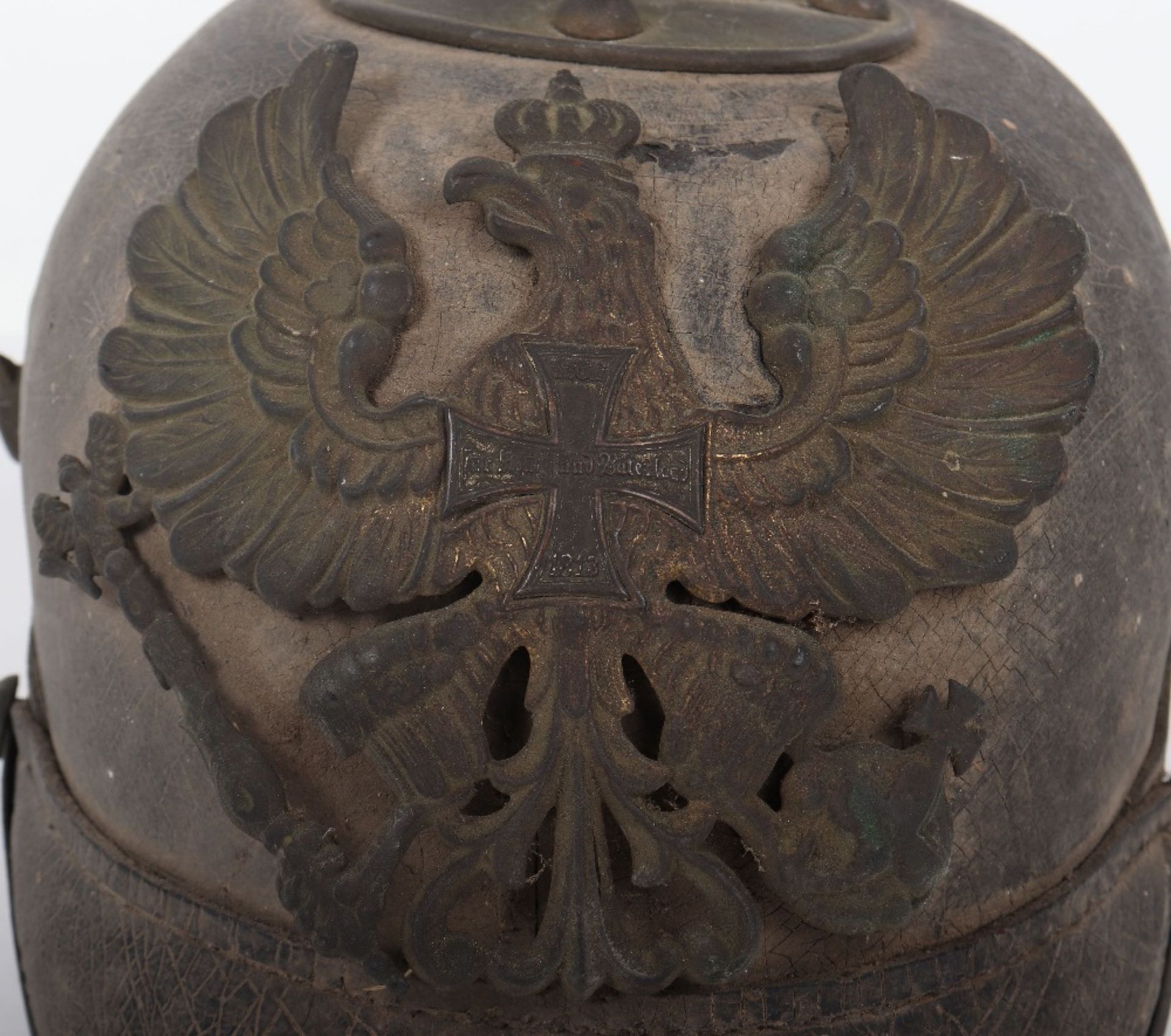 Barn Find Prussian Landwehr-Infanterie Regiment Nr 26 Pickelhaube - Image 2 of 12