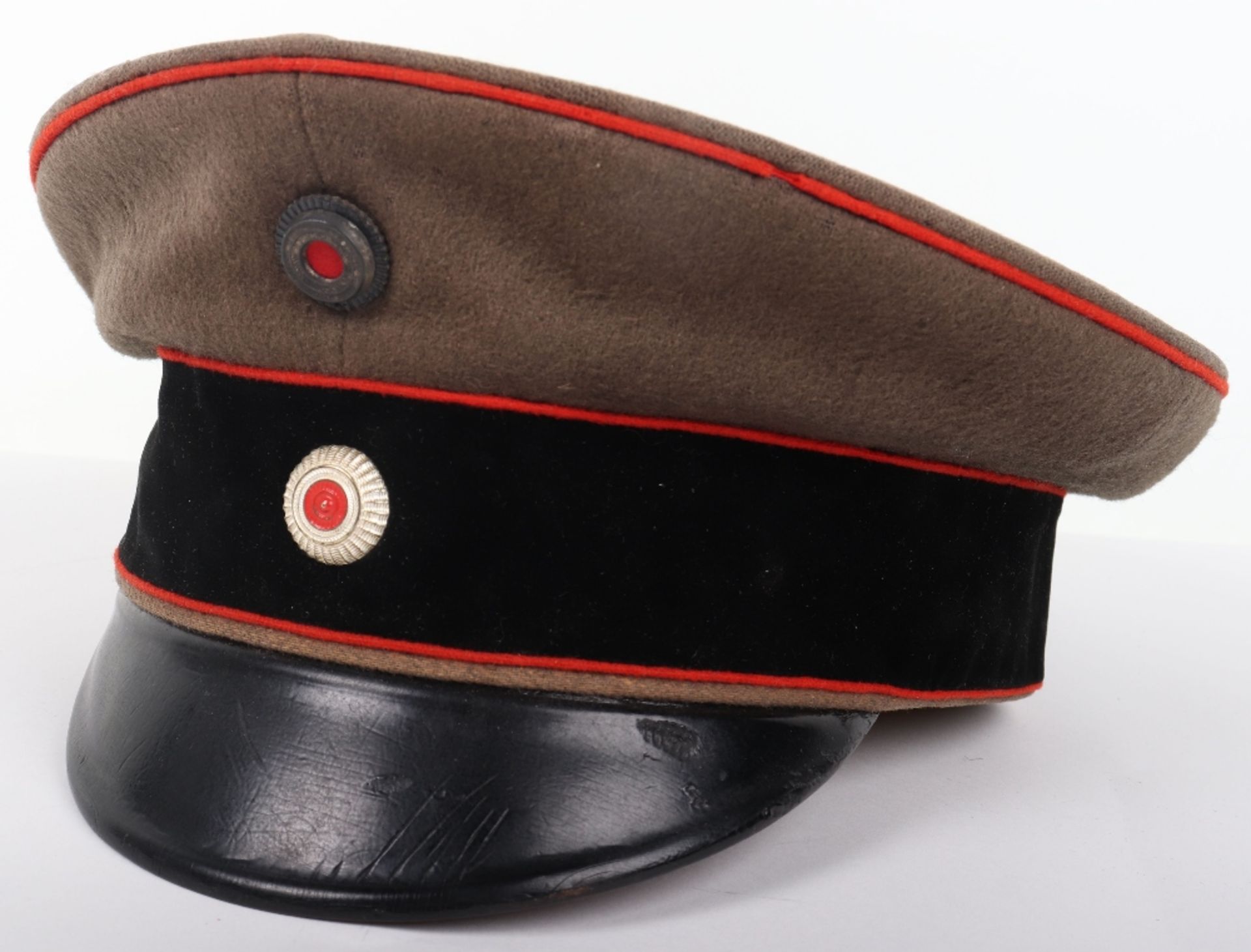 WW1 German M-1910 Hessen / Bremen Artillery & Technical Troops Officers Peaked Cap - Image 4 of 9