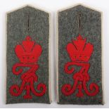 Matched Pair of Imperial German Kaiser Alexander Garde-Grenadier-Regiment Nr 1 M-1907 Shoulder Strap