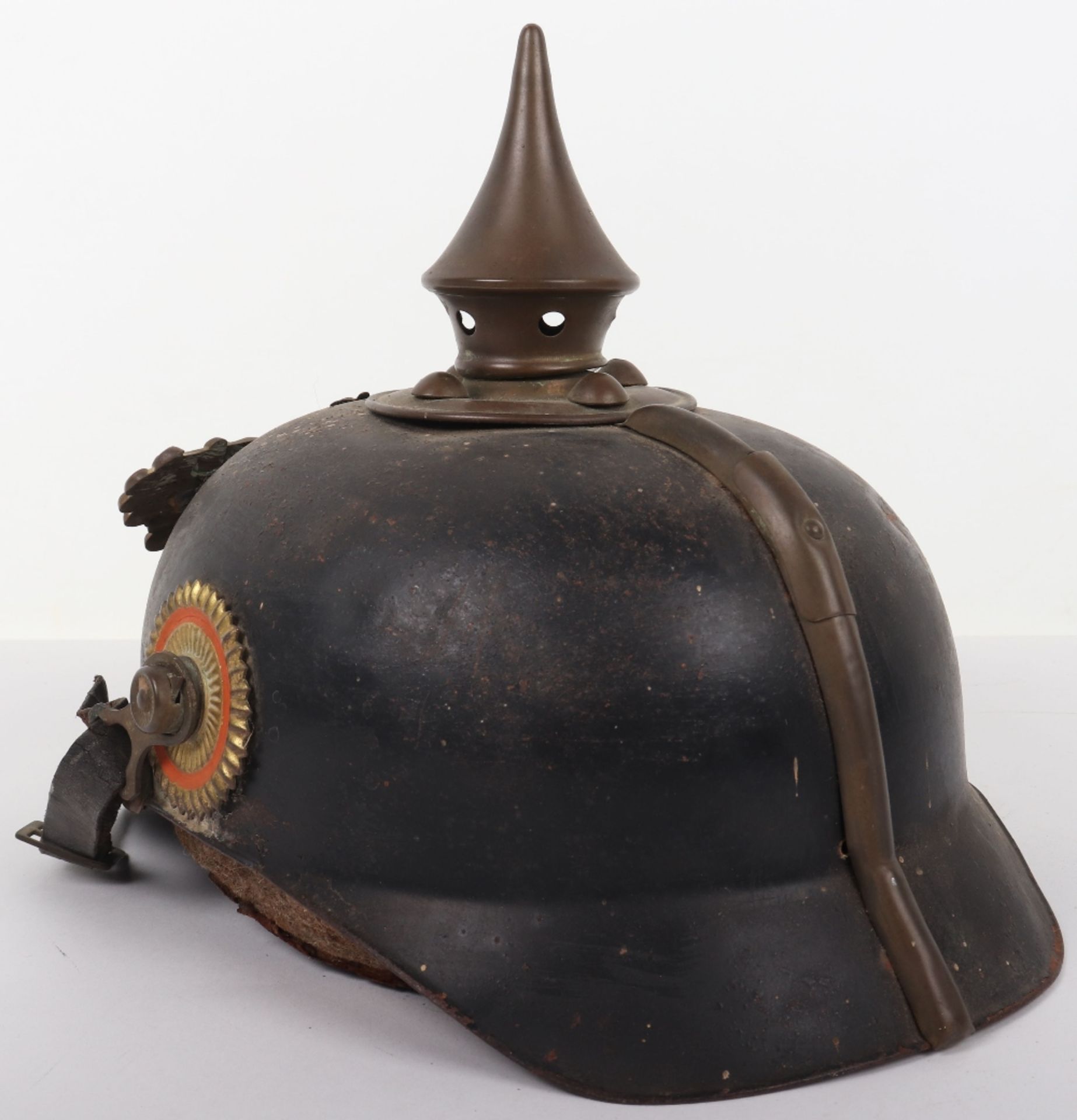 Scarce Imperial German Baden Eratz Steel Pickelhaube - Bild 6 aus 12