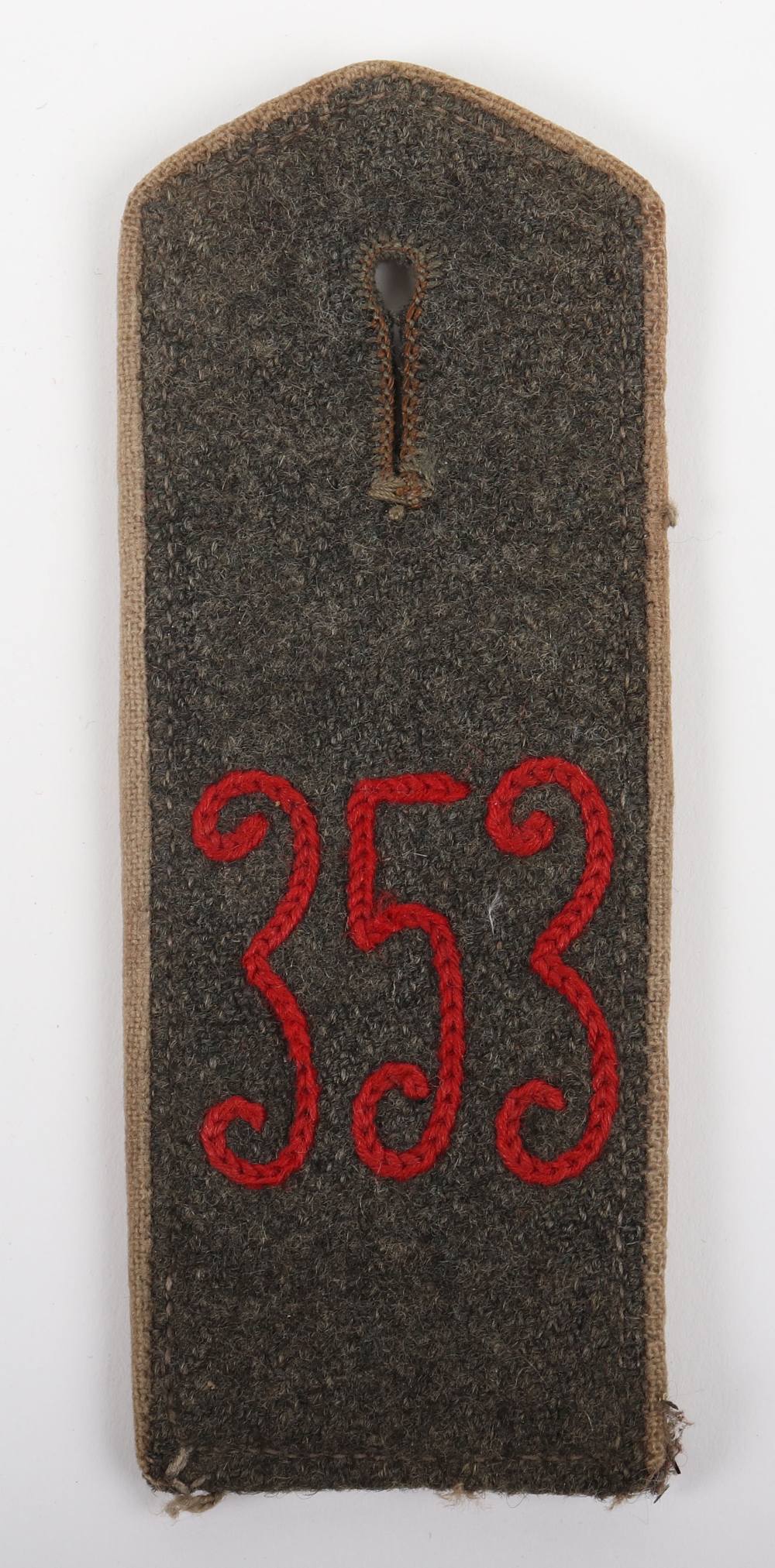 Imperial German 353rd Infantry Regiment M-15 Shoulder Strap