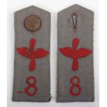 Matched Pair of WW1 German Flieger Abteilung Nr 8 Tunic Shoulder Straps