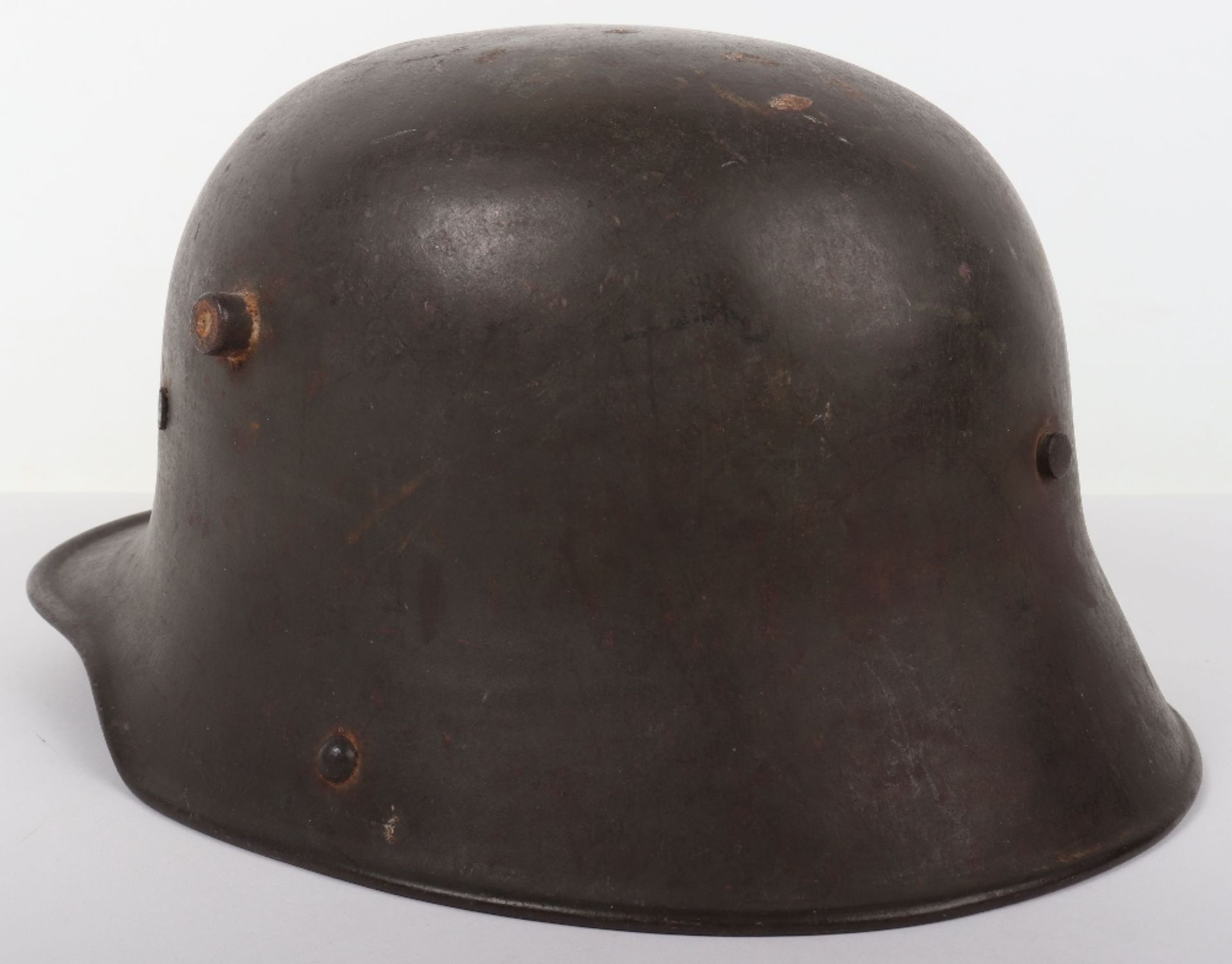 WW1 German M-17 Steel Combat Helmet with Deutsches Kaiserreich Decal Possibly Linked to Imperial Ter - Bild 6 aus 10