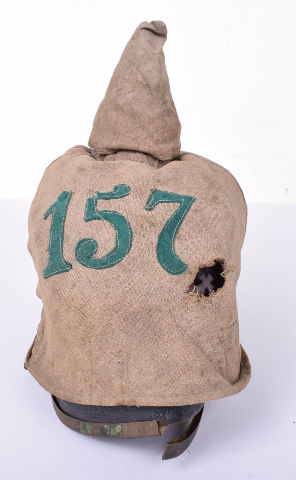 WW1 German Prussian Battlefield Pick-Up Other Ranks / NCO’s Pickelhaube Helmet with Original Numbere - Image 4 of 25