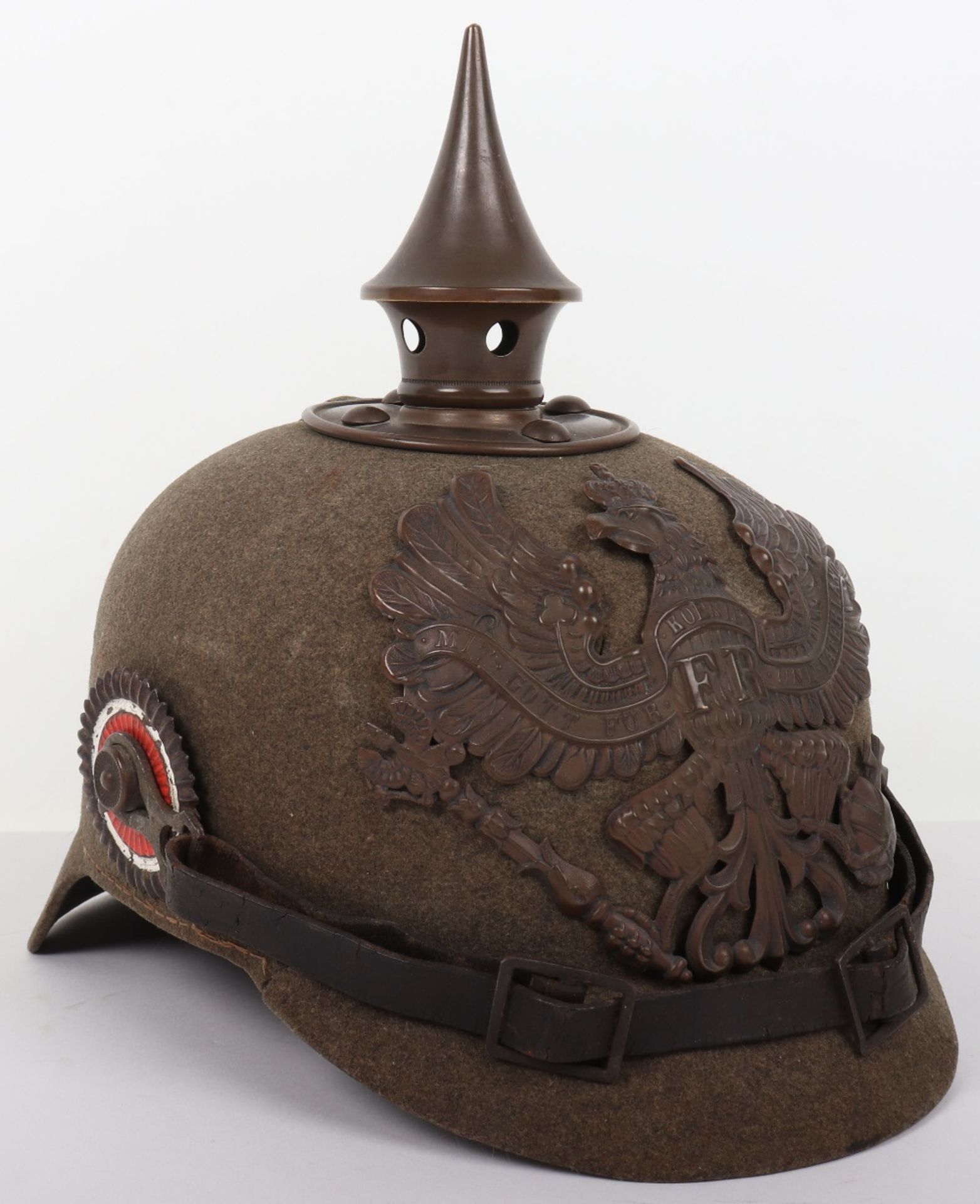 Scarce Variation WW1 German Prussian Ersatz Pickelhaube - Bild 4 aus 11