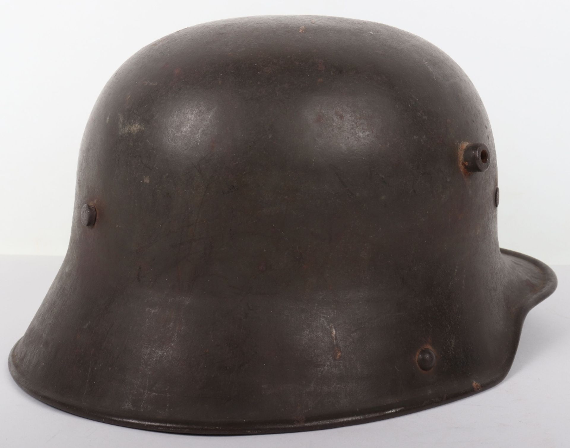 WW1 German M-17 Steel Combat Helmet with Deutsches Kaiserreich Decal Possibly Linked to Imperial Ter - Bild 5 aus 10