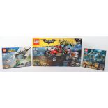 Three DC super heroes boxed Lego sets