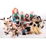 Large quantity of Wallace and Gromit related plush toys