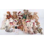 Collection of twenty-five yellow tag Steiff Bears