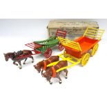Charbens and Crescent diecast four wheel Farm Wagons