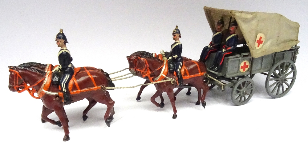 Britains set 145, Royal Army Medical Corps four-horse Ambulance Wagon - Image 3 of 4