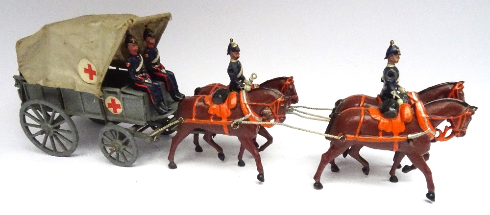 Britains set 145, Royal Army Medical Corps four-horse Ambulance Wagon - Image 2 of 4