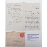 WWI Letter Poignantly Written Thanking an Officer in the 1st Scots Guards, Lieut. Donald Ellis, for