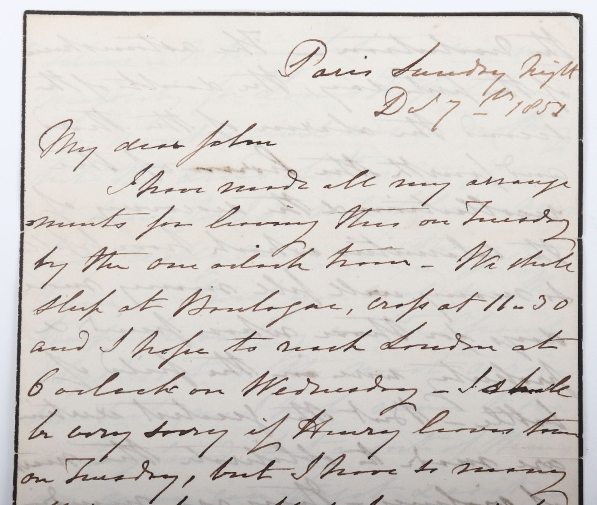 Historic Letter Describing in English, Paris in Short Lived Revolt in 1851 - Image 3 of 18