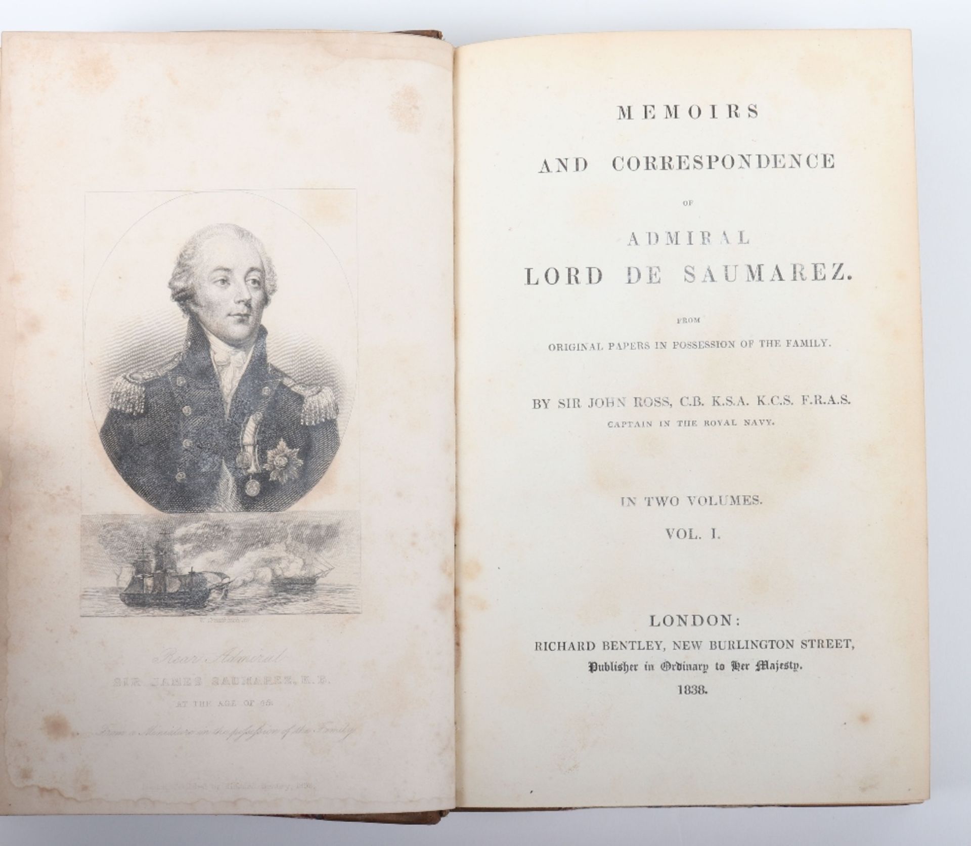 Books – Memoirs and Correspondence of Admiral Lord De Saumarez - Image 4 of 7