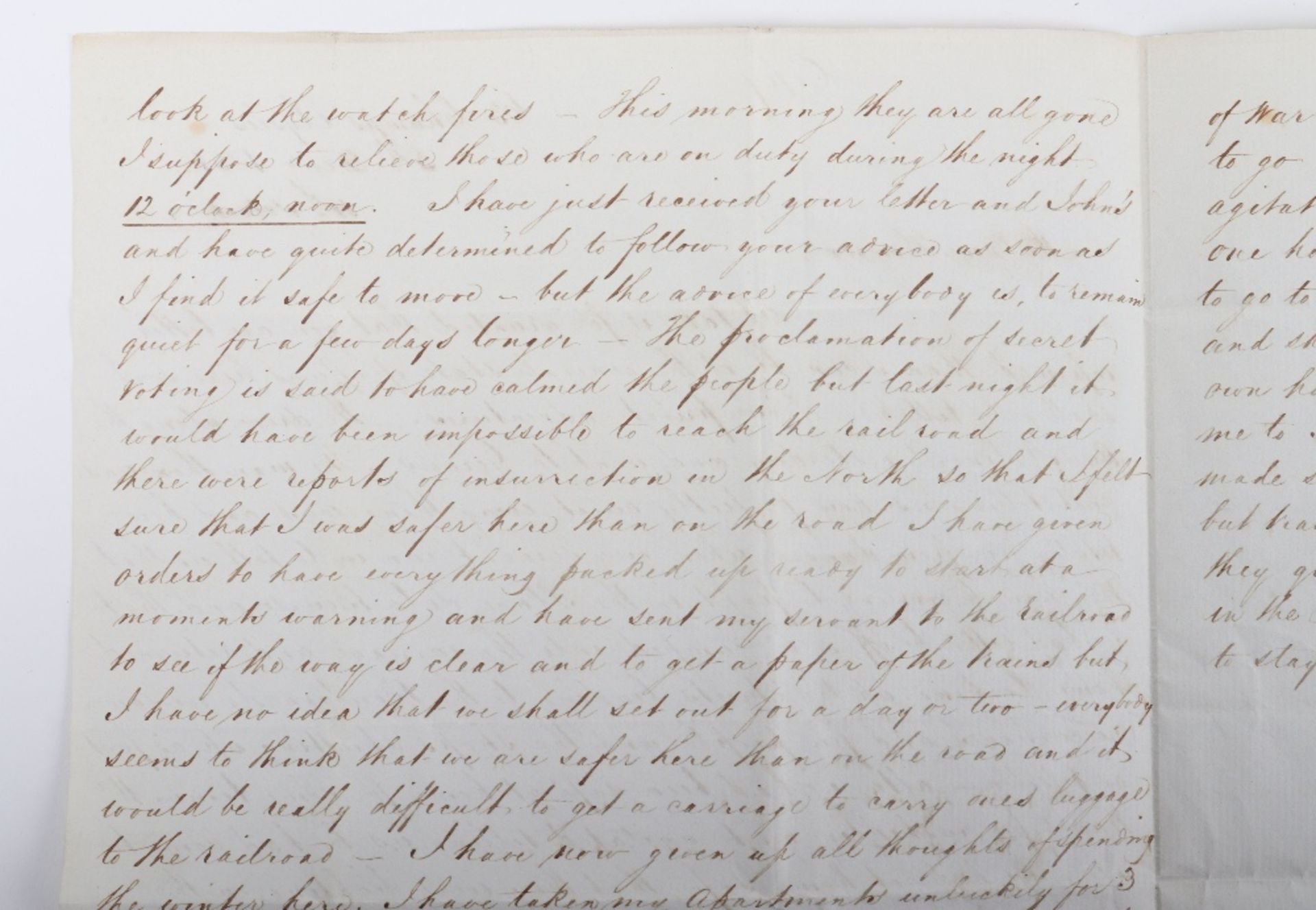 Historic Letter Describing in English, Paris in Short Lived Revolt in 1851 - Image 15 of 18