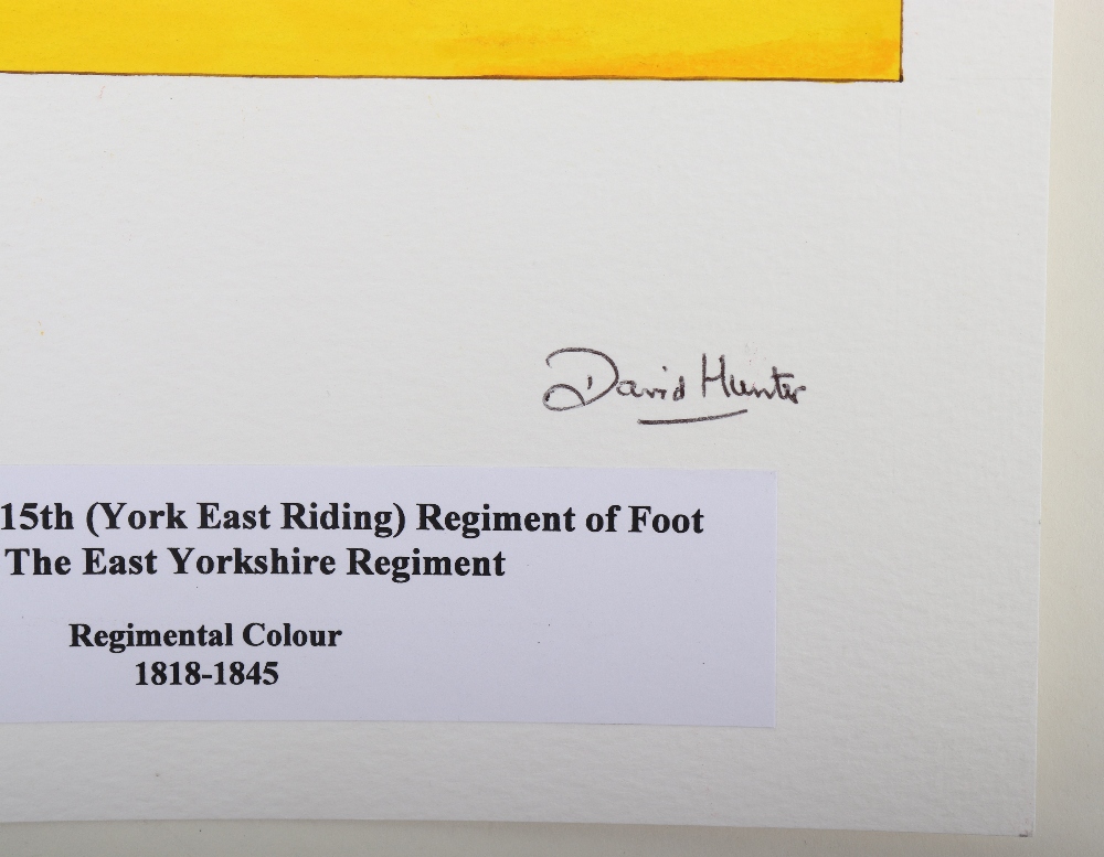 David J Hunter Regimental Colours of The 1st Battalion The 15th (York East Riding) Regiment of Foot - Image 3 of 3