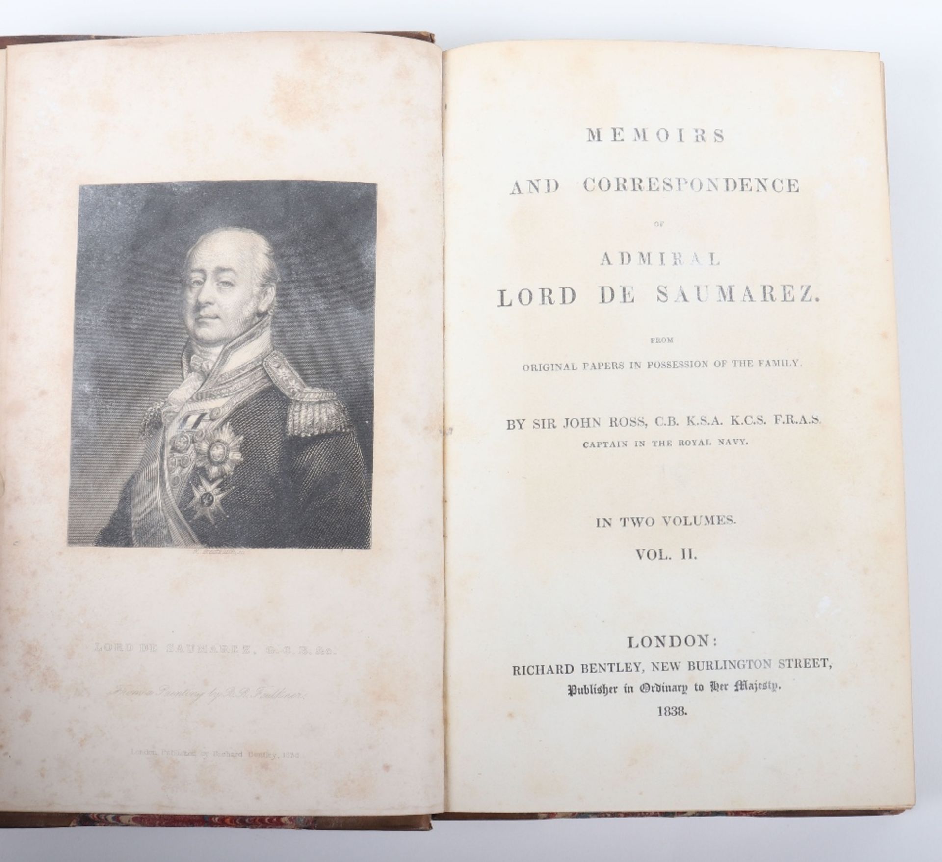 Books – Memoirs and Correspondence of Admiral Lord De Saumarez - Image 5 of 7