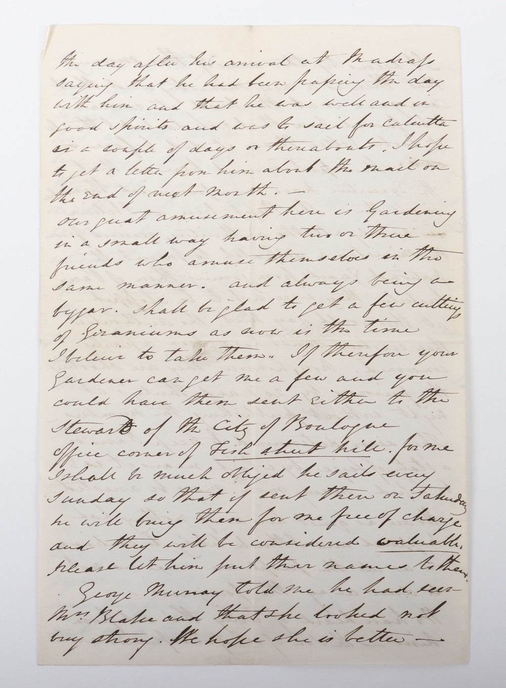 Interesting Letter Describing in English Some Events at the Height of the Revolution in 1848 which l - Image 9 of 11
