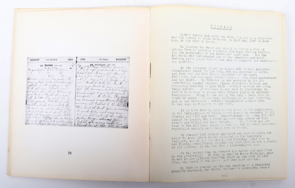 Trench Life in the Front Line World War I By S.W.Appleyard Great War Diary 1915-1917 Compiled by the - Image 2 of 3