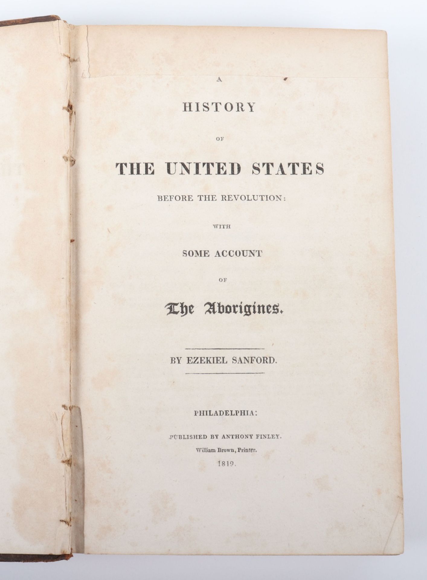 Book – A History of The United States Before the Revolution with Some Account of the Aborigines by E - Image 3 of 3