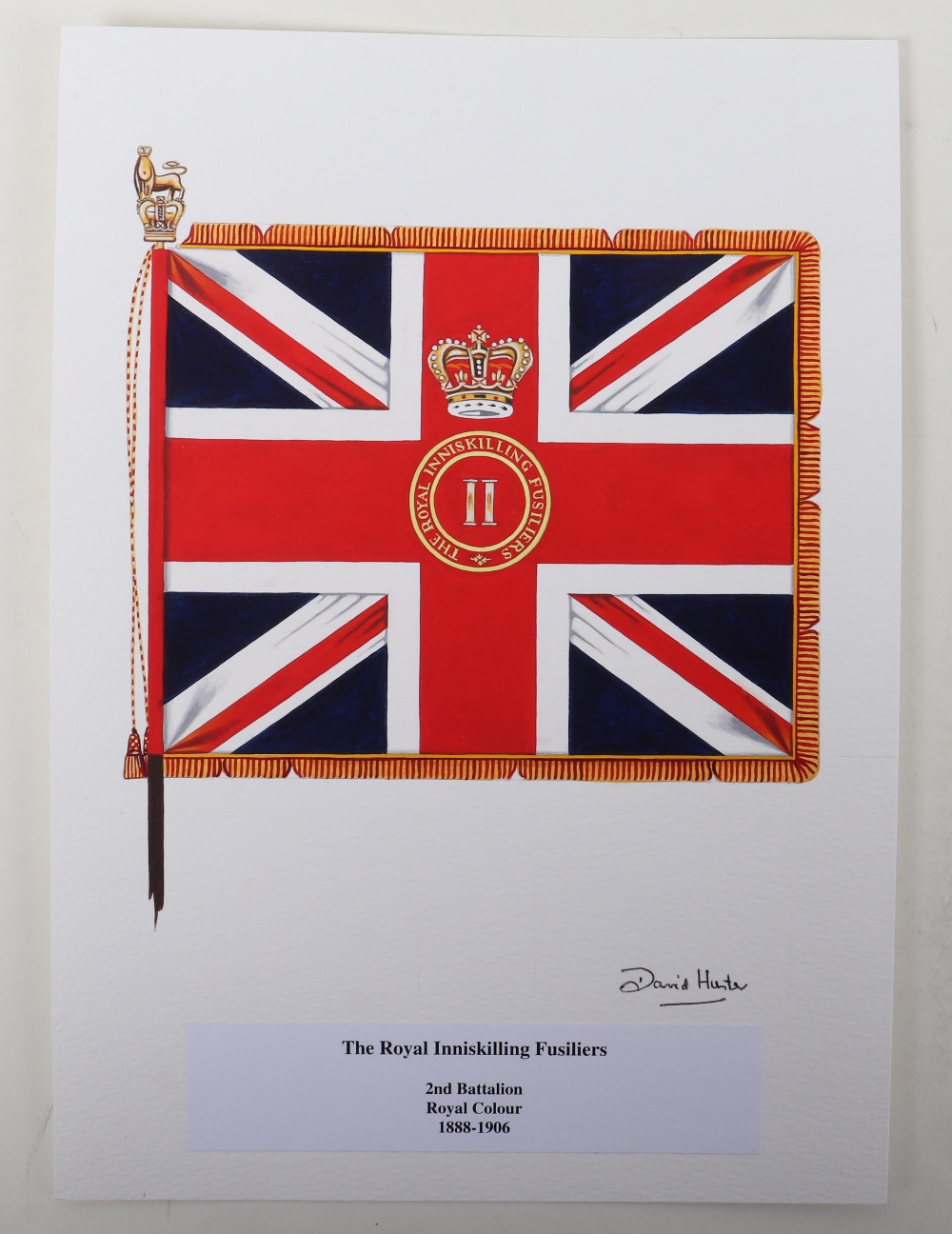 David J Hunter Regimental Colours of the Royal Inniskilling Fusiliers - Image 2 of 3