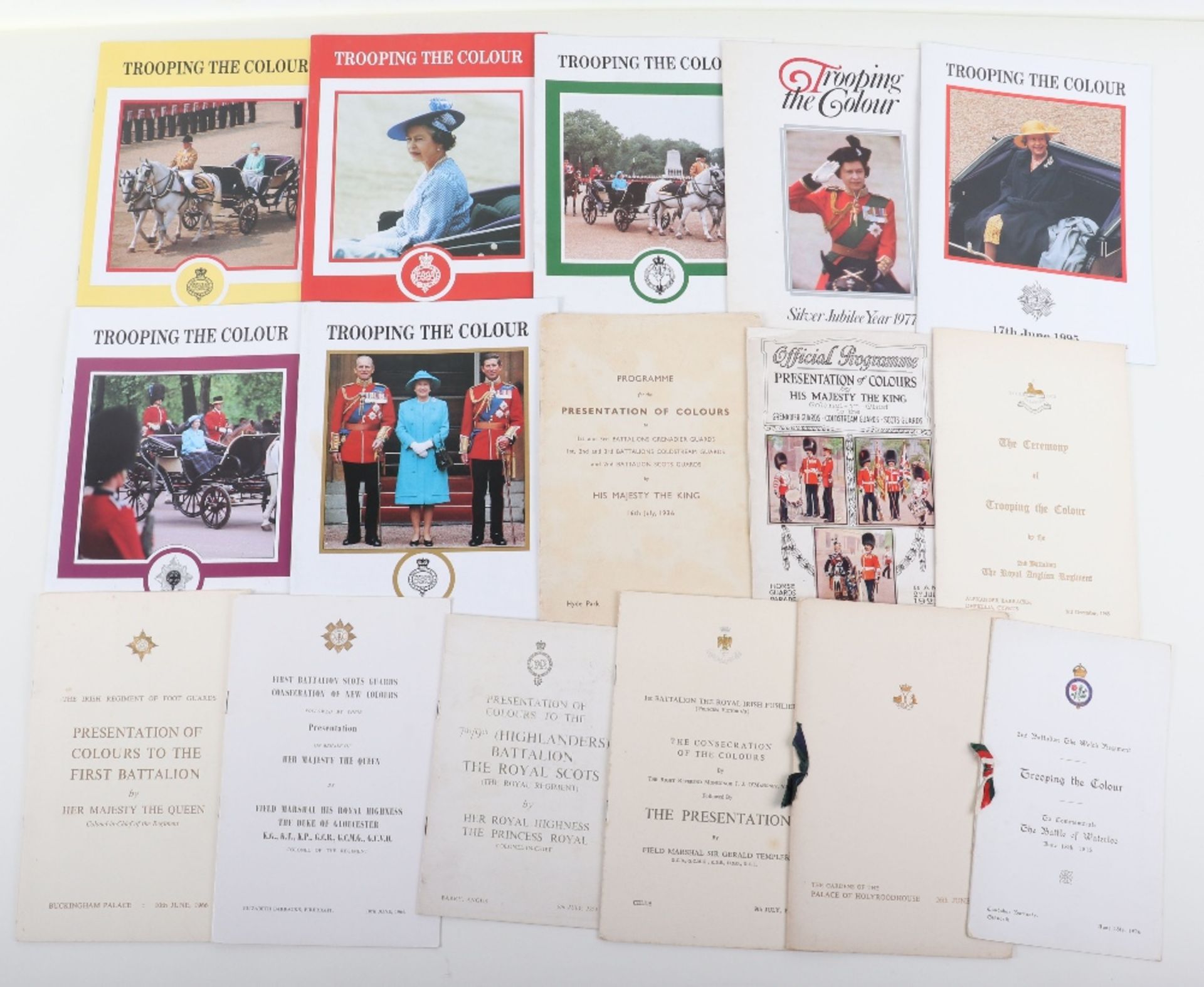 Large Collection of Original Booklets on Infantry Colours Presentations - Image 2 of 3