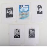 Collection of Signed Photographs of Luftwaffe and one Kriegsmarine Knights Cross of Iron Cross Winne