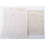 Historic Letter Describing in English, Paris in Short Lived Revolt in 1851
