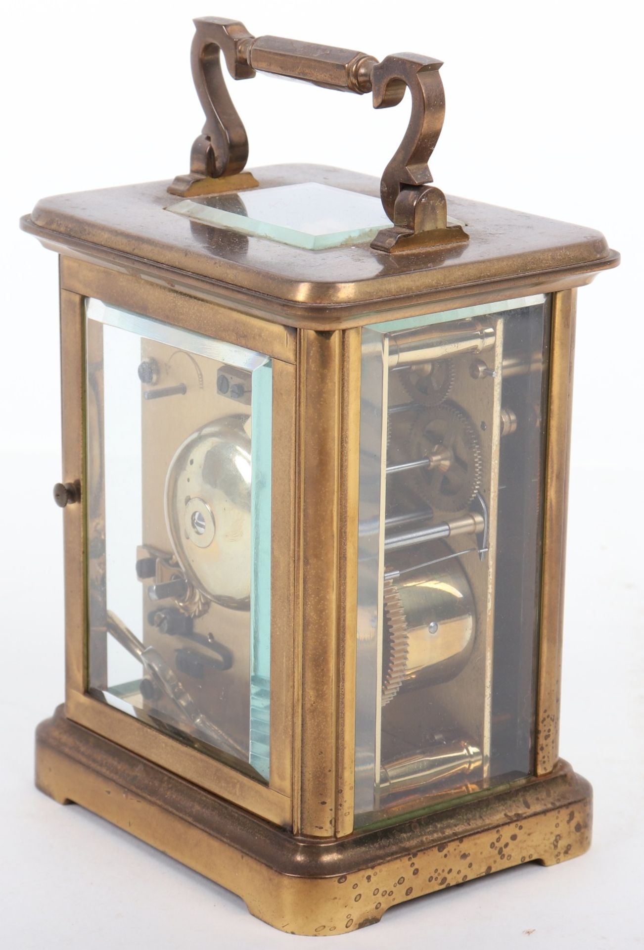 A 20th century brass carriage clock, signed Charles Frodsham London - Image 4 of 8