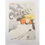 Henri de Toulouse-Lautrec “Ville de Nice” exhibition poster, 51cmWx71cmH